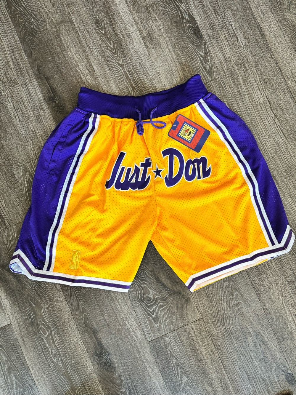 Just Don Purple & Gold Basketball Shorts